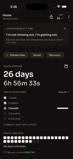 SmokeFree44 — Smoke-free counter